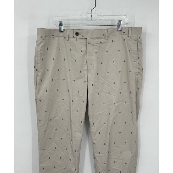 LAUREN RALPH LAUREN pants nautical sailing anchors preppy khaki chino 38W 30L - Picture 3 of 7